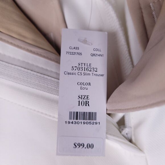 White House Black Market Straight Leg White Dress Pants - Picture 7 of 9